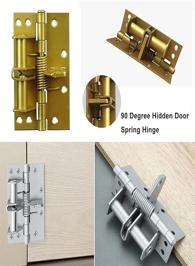 JAMBUVANTI Automatically Door Hinge Lock, Automatic Self-Closing Door Hinges Heavy Duty Spring Door Closer | Door Closer for Gate, Kitchen Cabinets, Closet, Wooden Fences Multicolor (3) - Image 5
